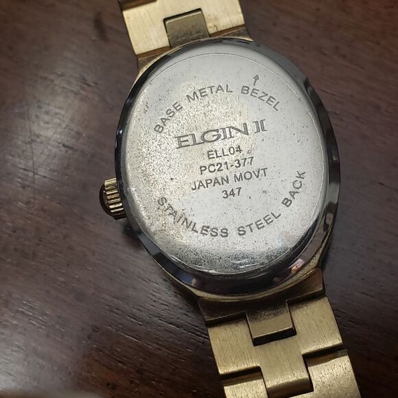 ELGIN II Ladies Wrist Watch Goldtone Slim Band main image 4